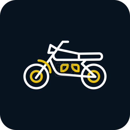 Téléchargez les illustrations : Icône de moto, illustration vectorielle design simple - en licence libre de droit