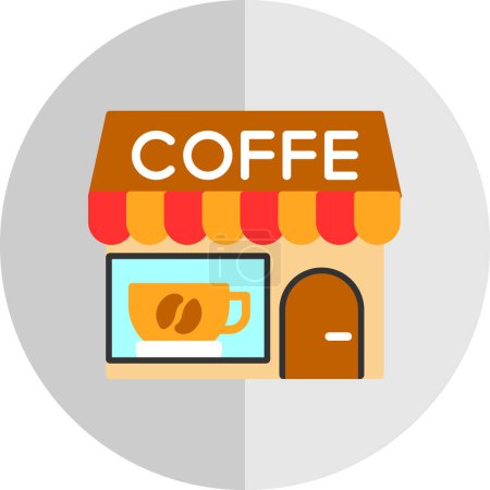 Téléchargez les illustrations : Icône de construction de café, illustration vectorielle - en licence libre de droit
