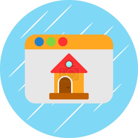 Illustration for Home page. web icon simple illustration - Royalty Free Image