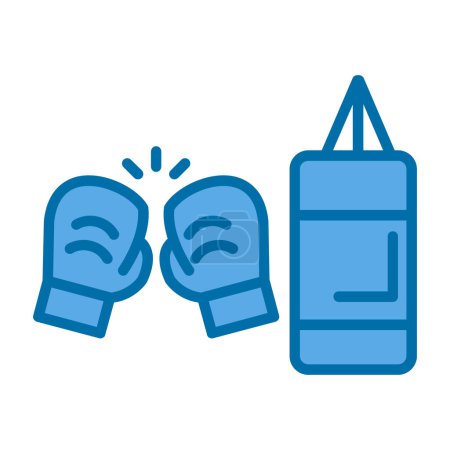 Illustration for Boxing icon color outline vector - Royalty Free Image
