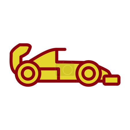 Téléchargez les illustrations : Icône web de voiture de course, illustration vectorielle simple - en licence libre de droit