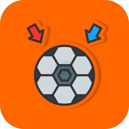 Illustration for Soccer ball icon, vector illustration simple design - Royalty Free Image