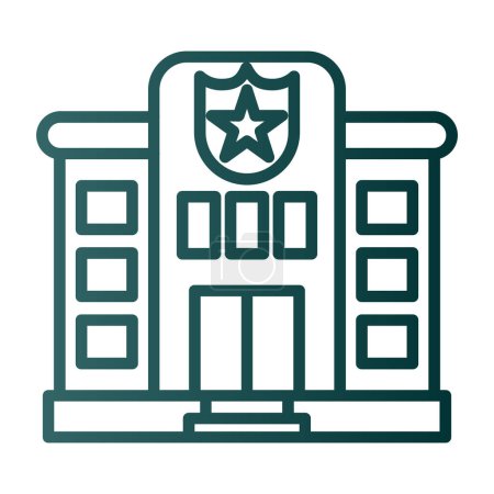 Ilustración de Estación de policía icono web, ilustración vectorial - Imagen libre de derechos