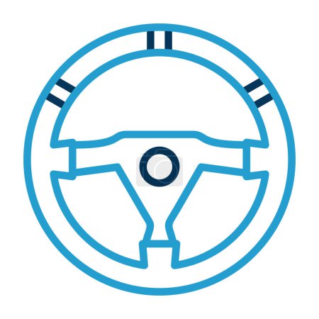 Illustration for Steering wheel icon. vector illustration - Royalty Free Image