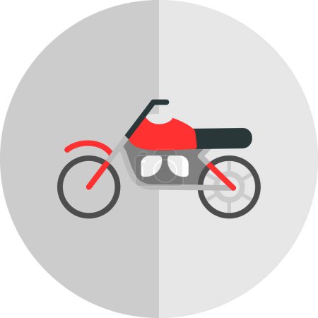 Ilustración de Icono de la motocicleta, vector ilustración diseño simple - Imagen libre de derechos