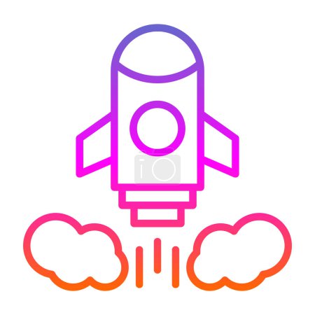 Illustration for Rocket launch. web icon simple illustration - Royalty Free Image