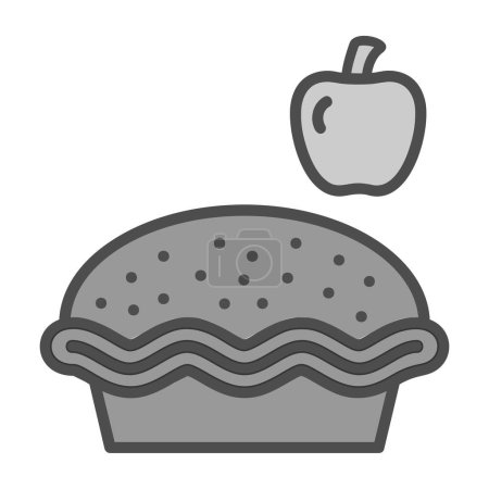 Ilustración de Apple pastel icono diseño simple ilustración fondo - Imagen libre de derechos