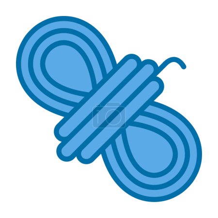 Ilustración de Ilustración vectorial del icono plano de cuerda - Imagen libre de derechos
