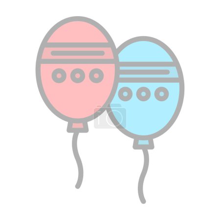 Illustration for Vector illustration of balloons icon - Royalty Free Image