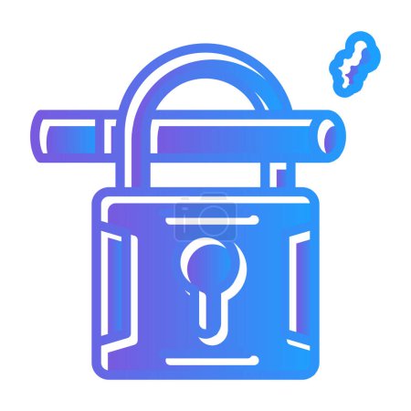 Illustration for Lock flat icon, vector illustration - Royalty Free Image