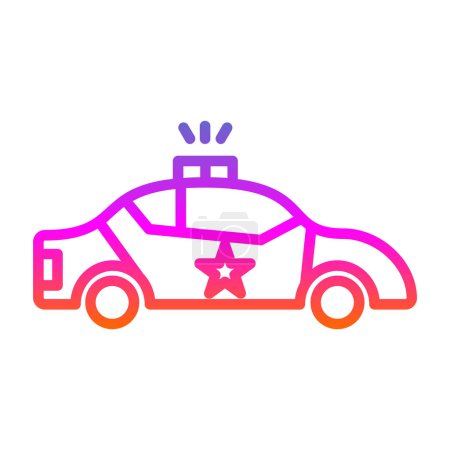Ilustración de Icono del coche de policía, ilustración del vector - Imagen libre de derechos