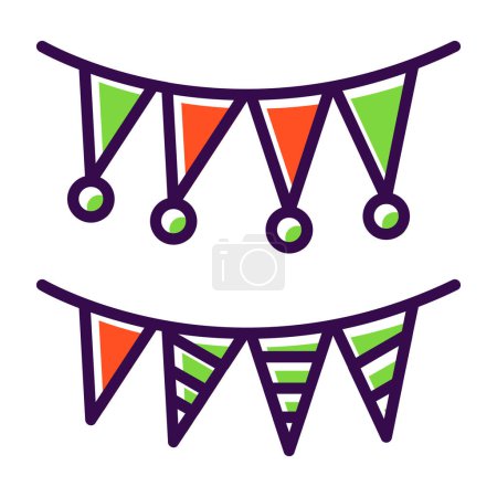 Illustration for Carnival garlands icon, vector illustration - Royalty Free Image