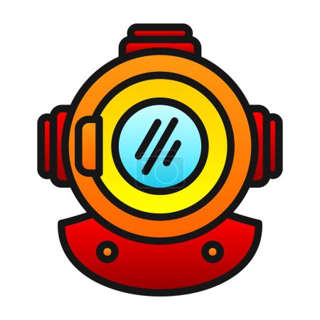 Ilustración de Diving helmet icon vector illustration - Imagen libre de derechos