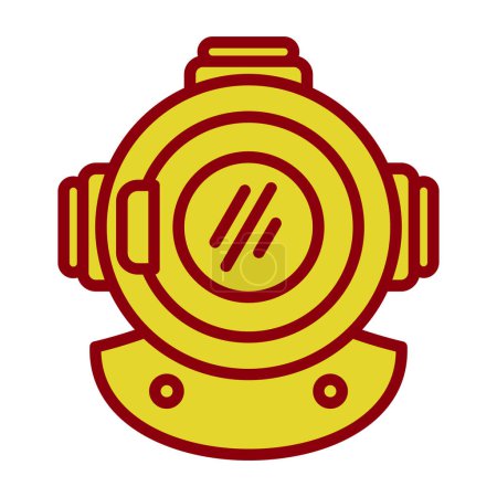 Ilustración de Casco de buceo icono vector ilustración - Imagen libre de derechos