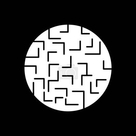 Téléchargez les illustrations : Labyrinthe icône plate, illustration vectorielle - en licence libre de droit