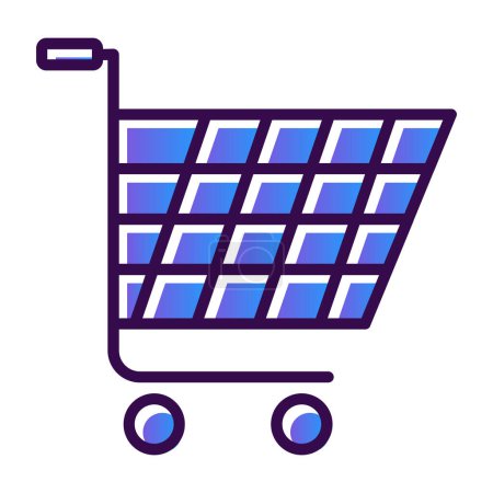 Illustration for Shopping cart icon. vector illustration - Royalty Free Image
