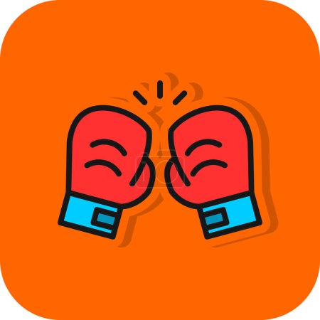 Illustration for Boxing gloves icon, vector illustration - Royalty Free Image