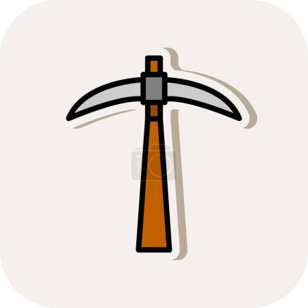 Illustration for Pickaxe icon vector. flat illustration - Royalty Free Image