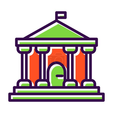 Ilustración de Icono del edificio del Parlamento, ilustración vectorial diseño simple - Imagen libre de derechos