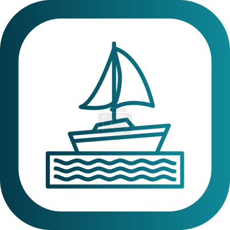 Illustration for Sailing boat. web icon simple illustration - Royalty Free Image