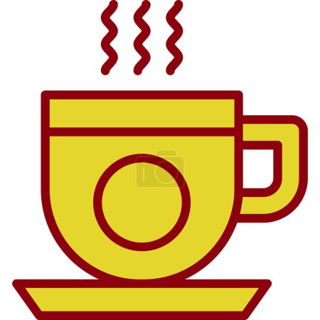 Téléchargez les illustrations : Café tasse icône vectoriel illustration - en licence libre de droit