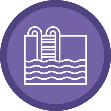 Illustration for Pool web icon, vector illustration - Royalty Free Image