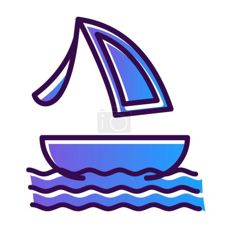 Illustration for Surfing boat icon vector illustration design - Royalty Free Image