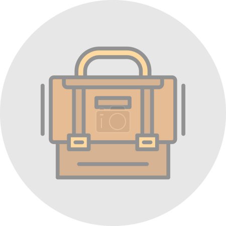 Ilustración de Icono del maletín, ilustración vectorial diseño simple - Imagen libre de derechos