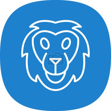 Illustration for Lion head icon, vector illustration simple design - Royalty Free Image