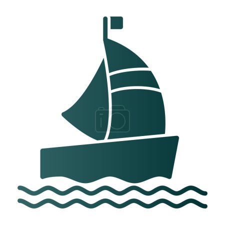 Photo for Boat web icon simple illustration - Royalty Free Image