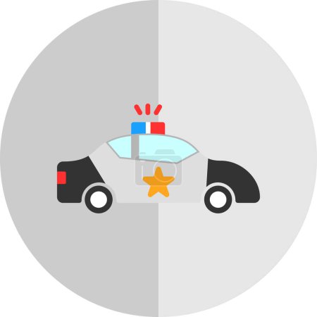 Illustration for Police car icon, vector illustration - Royalty Free Image