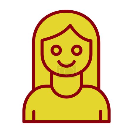 Illustration for Girl web icon simple design - Royalty Free Image