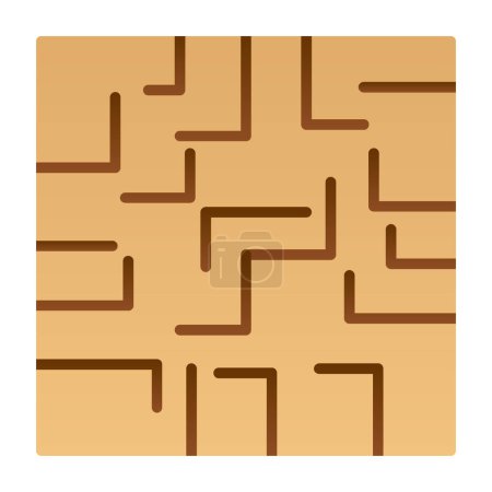 Illustration for Labyrinth flat icon, vector illustration - Royalty Free Image