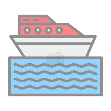 Ilustración de Barco icono web ilustración simple - Imagen libre de derechos
