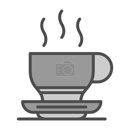 Illustration for Hot coffee icon, vector illustration - Royalty Free Image