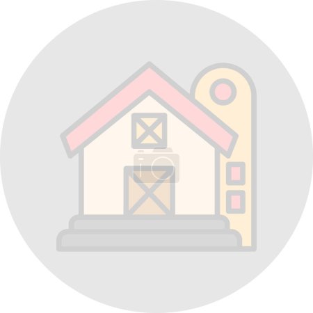 Illustration for Barn vector illustration icon simple design - Royalty Free Image