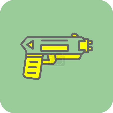 Pistola aturdidor icono web, vector de ilustración