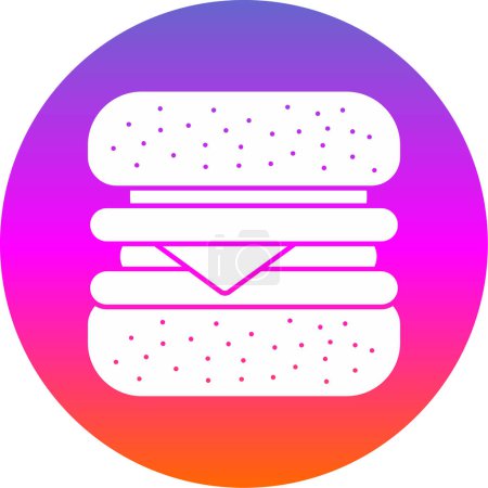 Téléchargez les illustrations : Burger fast food vecteur illustration conception simple - en licence libre de droit