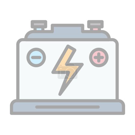 Ilustración de Batería. icono web diseño simple - Imagen libre de derechos