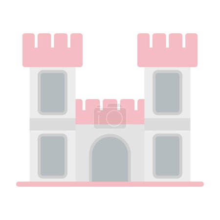 Téléchargez les illustrations : Icône du château, illustration vectorielle design simple - en licence libre de droit