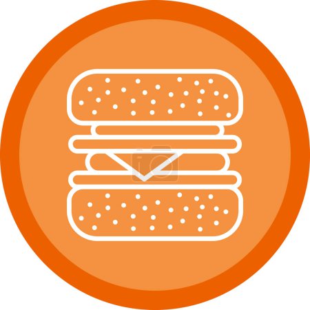 Téléchargez les illustrations : Burger fast food vecteur illustration conception simple - en licence libre de droit