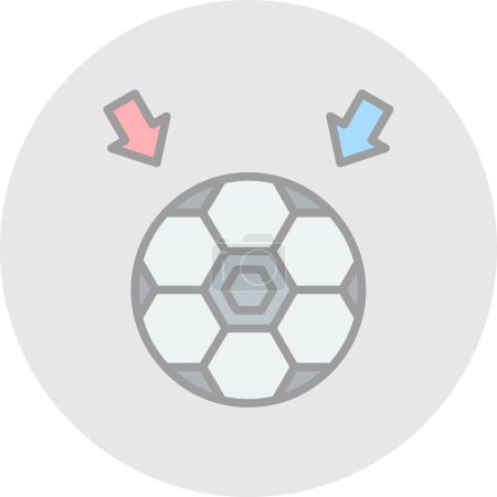 Ilustración de Icono de pelota de fútbol, vector ilustración diseño simple - Imagen libre de derechos