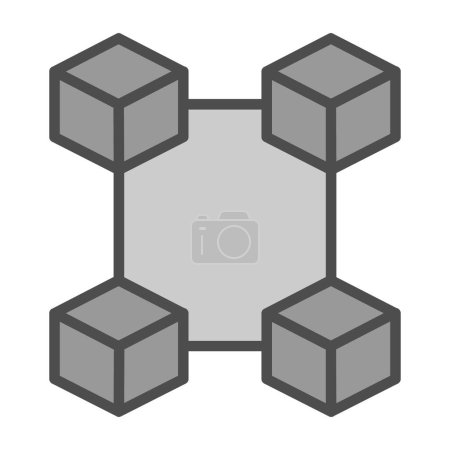 Illustration for Blockchain icon, vector illustration simple design - Royalty Free Image