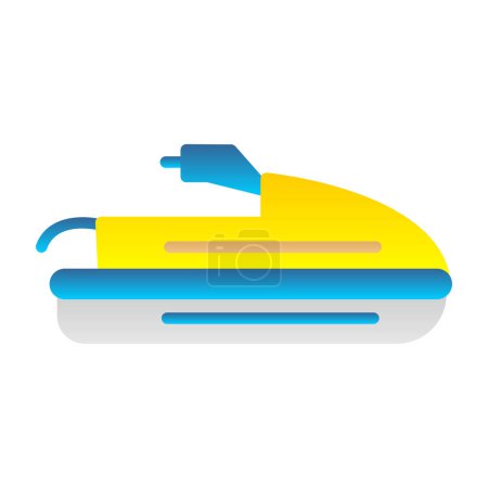 Illustration for Jet ski iron icon, outline style - Royalty Free Image