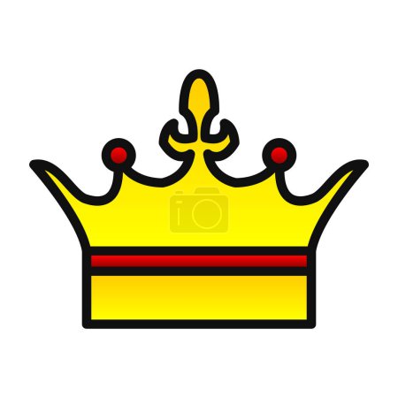 Ilustración de Corona icono vector aislado sobre fondo blanco - Imagen libre de derechos