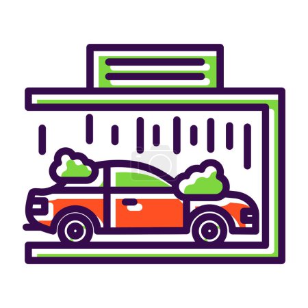 Illustration for Car wash icon vector illustration - Royalty Free Image