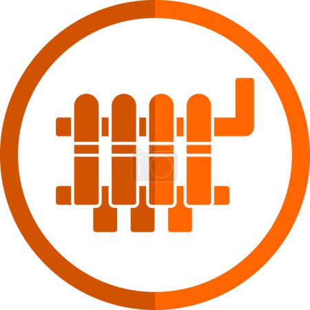Ilustración de Icono web del radiador, ilustración vectorial - Imagen libre de derechos