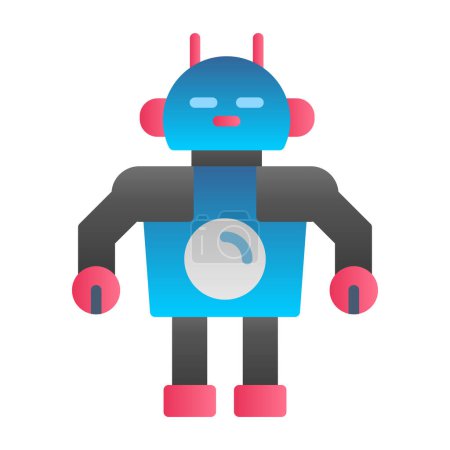 Ilustración de Icono del robot, ilustración vectorial diseño simple - Imagen libre de derechos