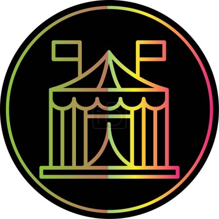 Illustration for Circus tent icon simple graphic design illustration - Royalty Free Image
