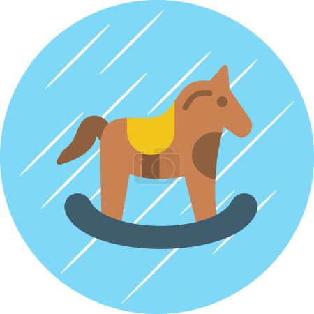 Illustration for Rocking horse toy icon, vector illustration - Royalty Free Image